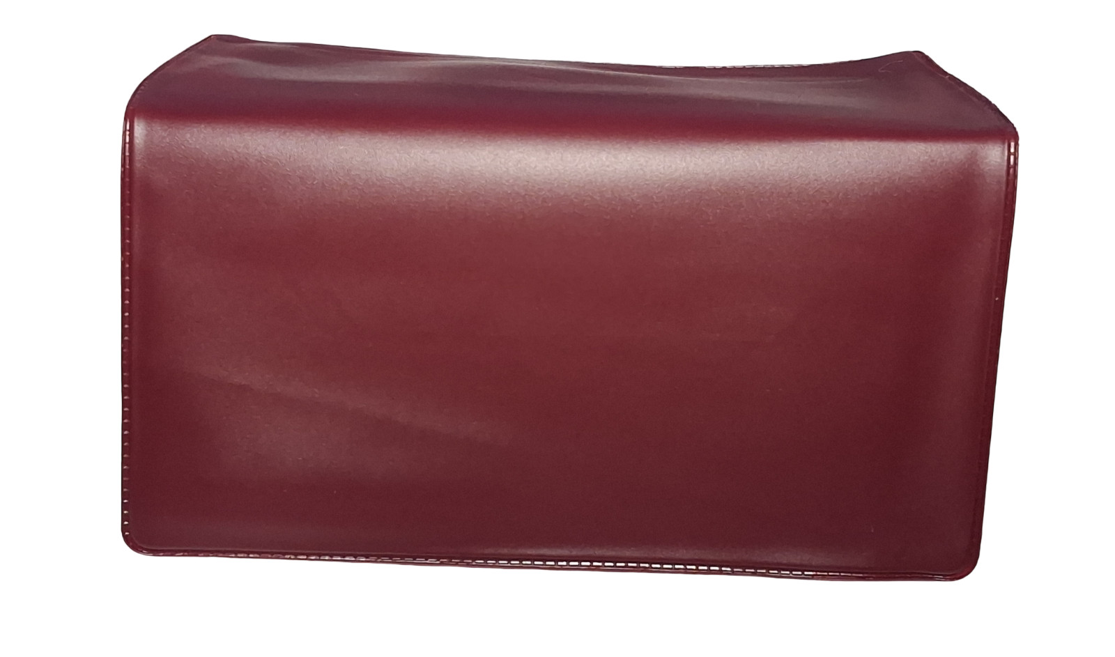 Burgundy Vinyl Checkbook Cover Standard Top Stub 6- 1/4″ x 3-3/8″ New