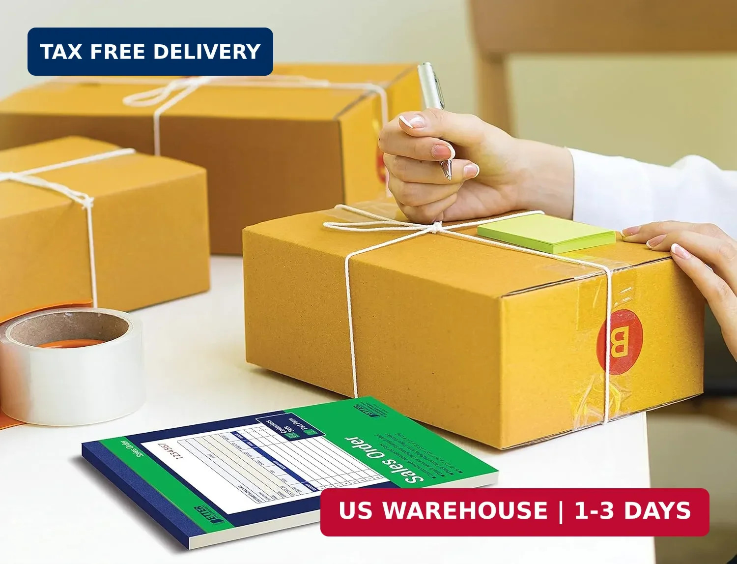 Better Office Products Sales Order Book, 6 Pack Sales Order Book 2 Part Carbonle