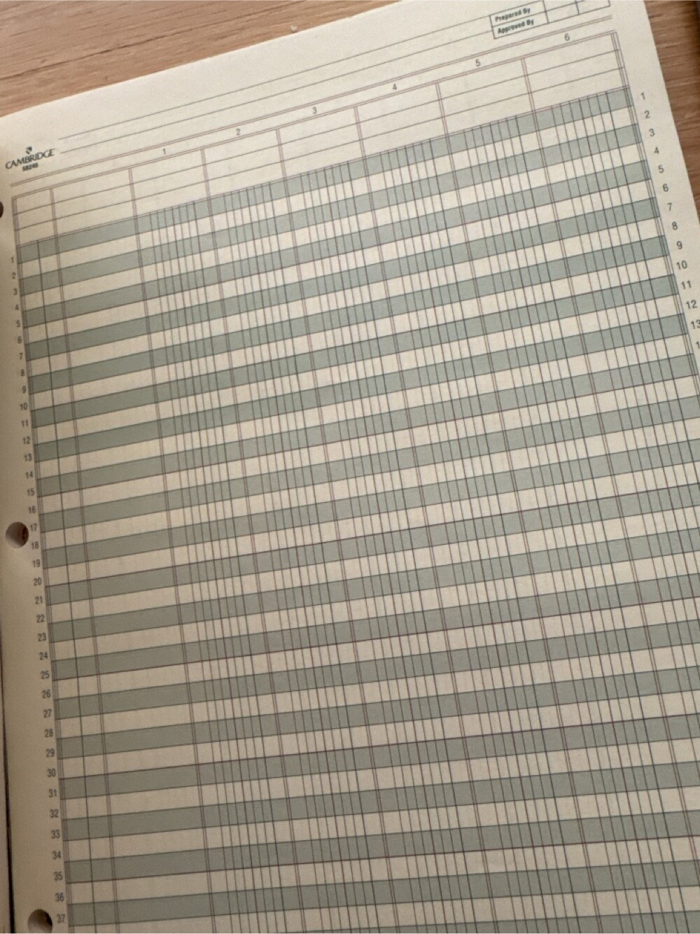 3 vintage Analysis Pad Sheets notebook form 12 column and 6 column partial used