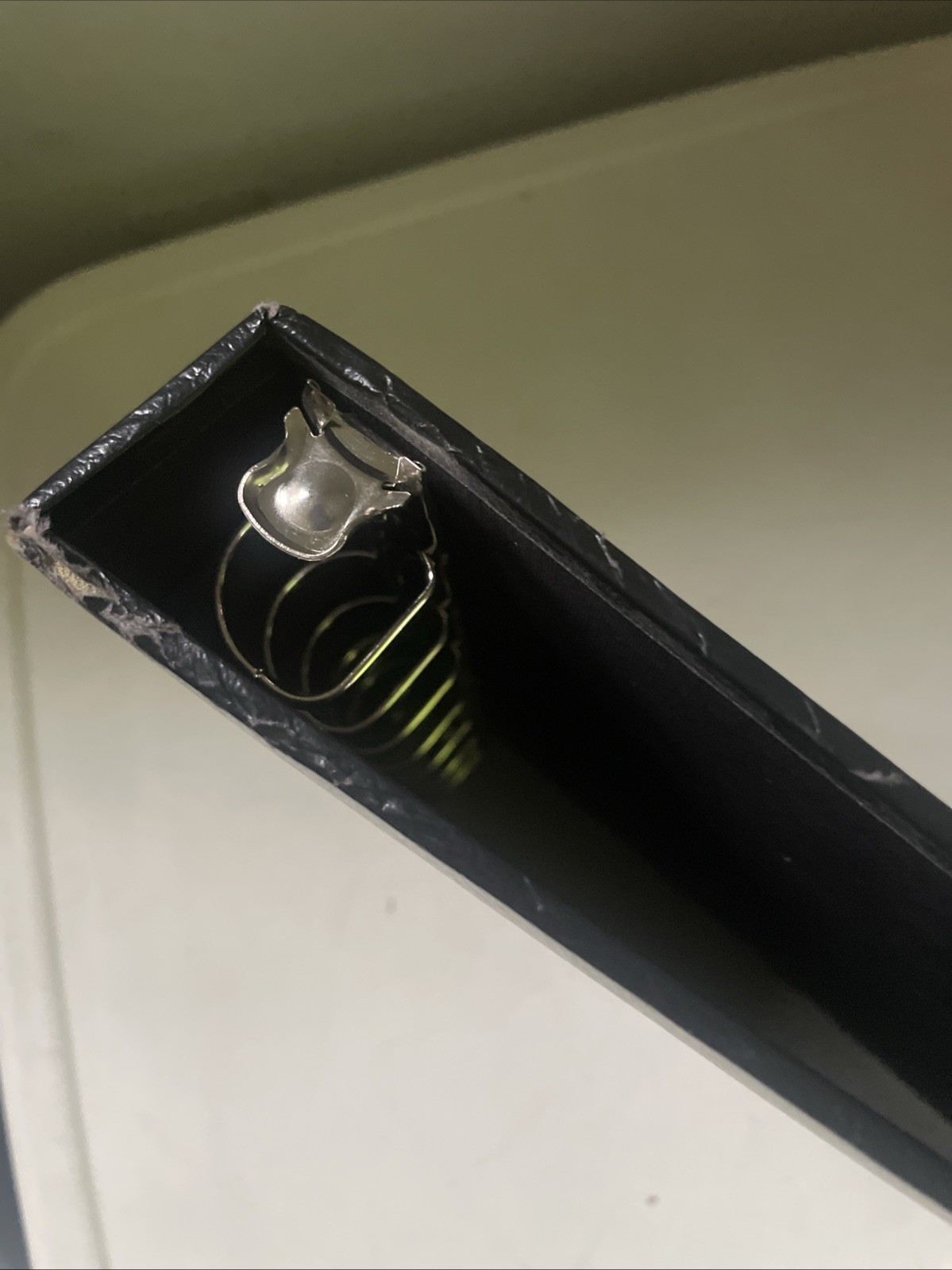 7 Ring Check Binder Business Checkbook Holder 14”x10”x2” Black Faux Leather