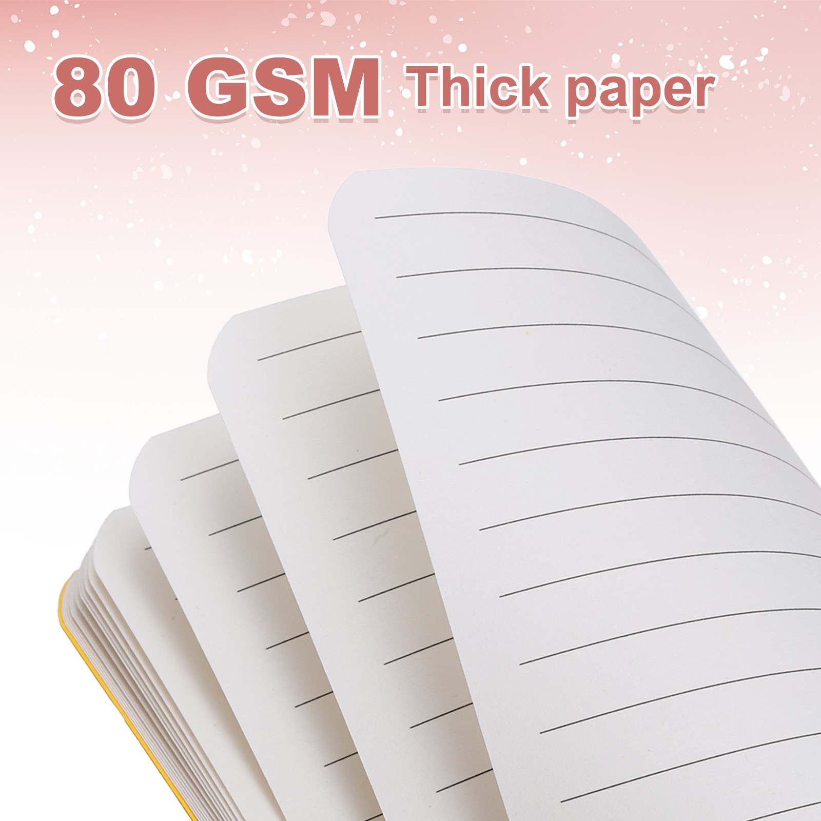 5 Pack A6 Notebook, A6 Journal Mini Notebook Pocket Kraft,Gold