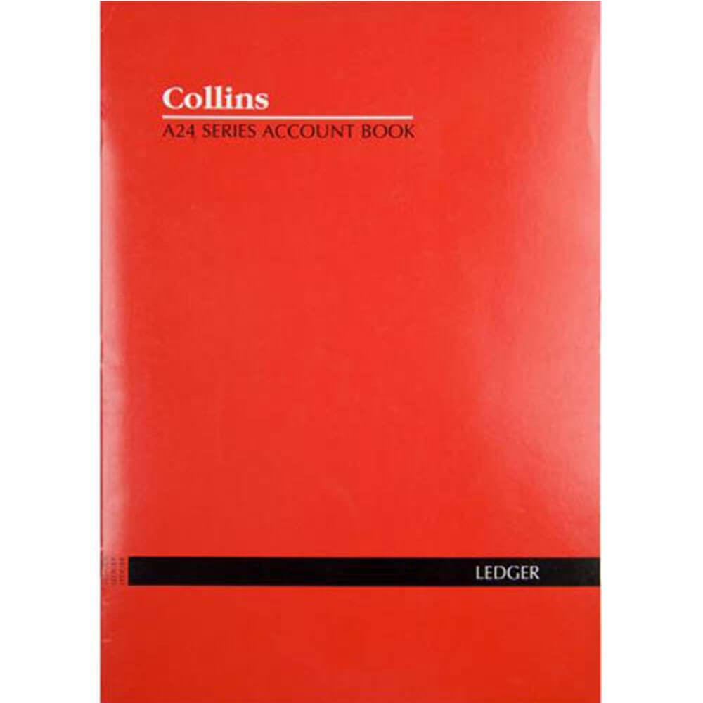 Premium Quality Collins Debden A24 Series Account Book Soft Red Cover A4 24 Page