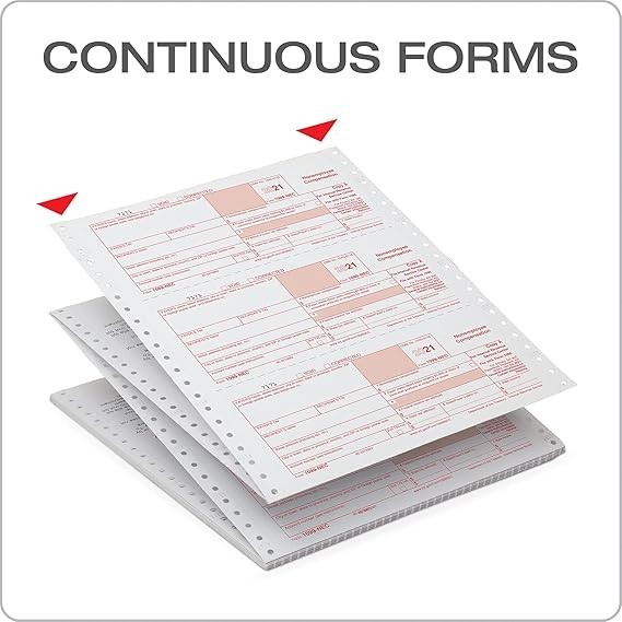 (10) TOPS 1099 MISC 2-UP FORMS + ADAMS 1099 NEC 3-UP CONTINUOUS TAX FORMS 2021