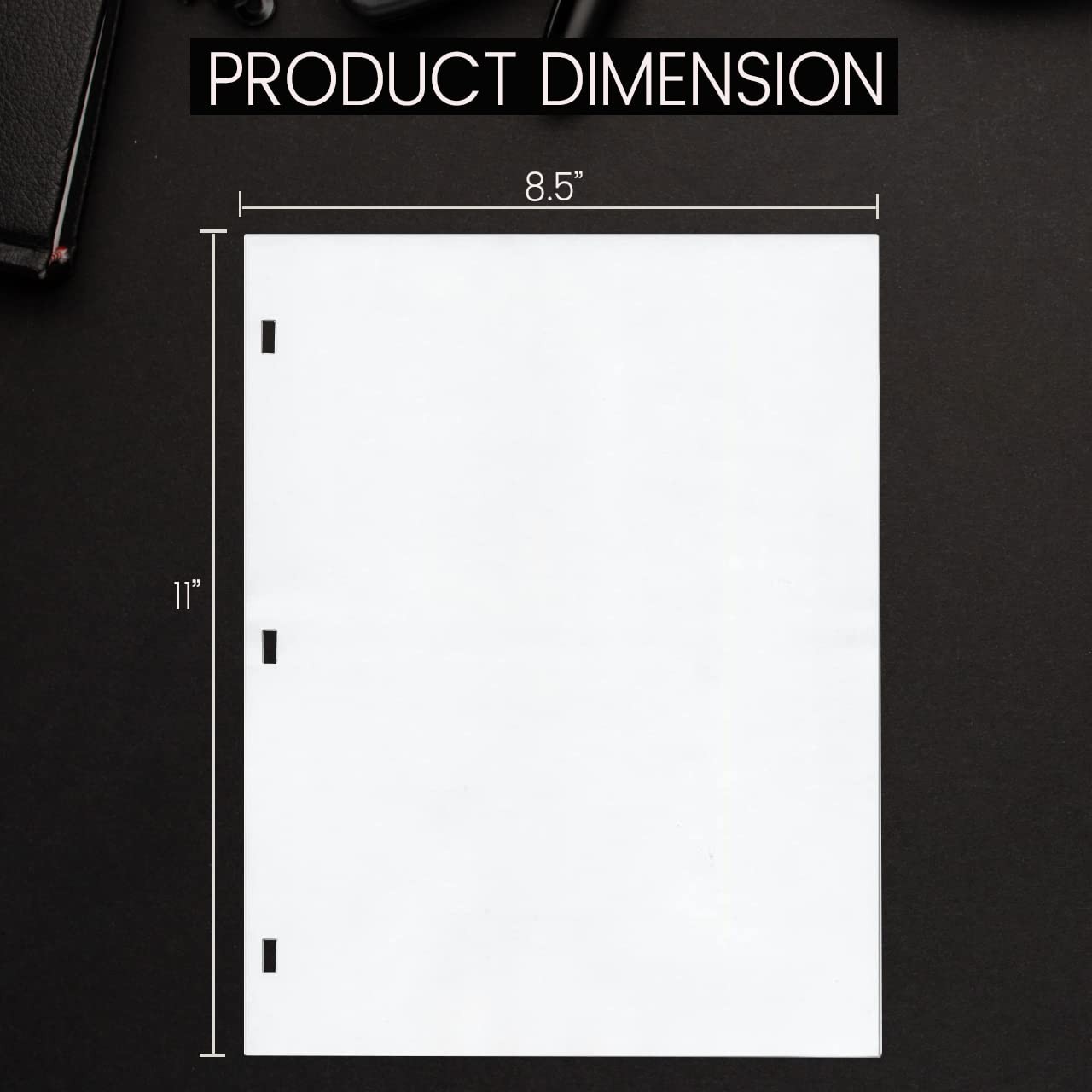 11 X 8.5 Inch Letter Size Minute Book Paper, 3 Hole Punched White Loose Leaf …