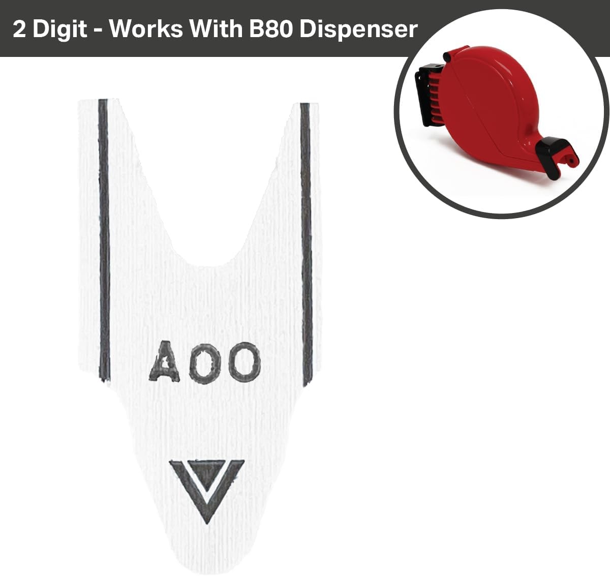 10 Rolls of 2-Digit White Take a Number Tickets for D80 2000 Tickets,