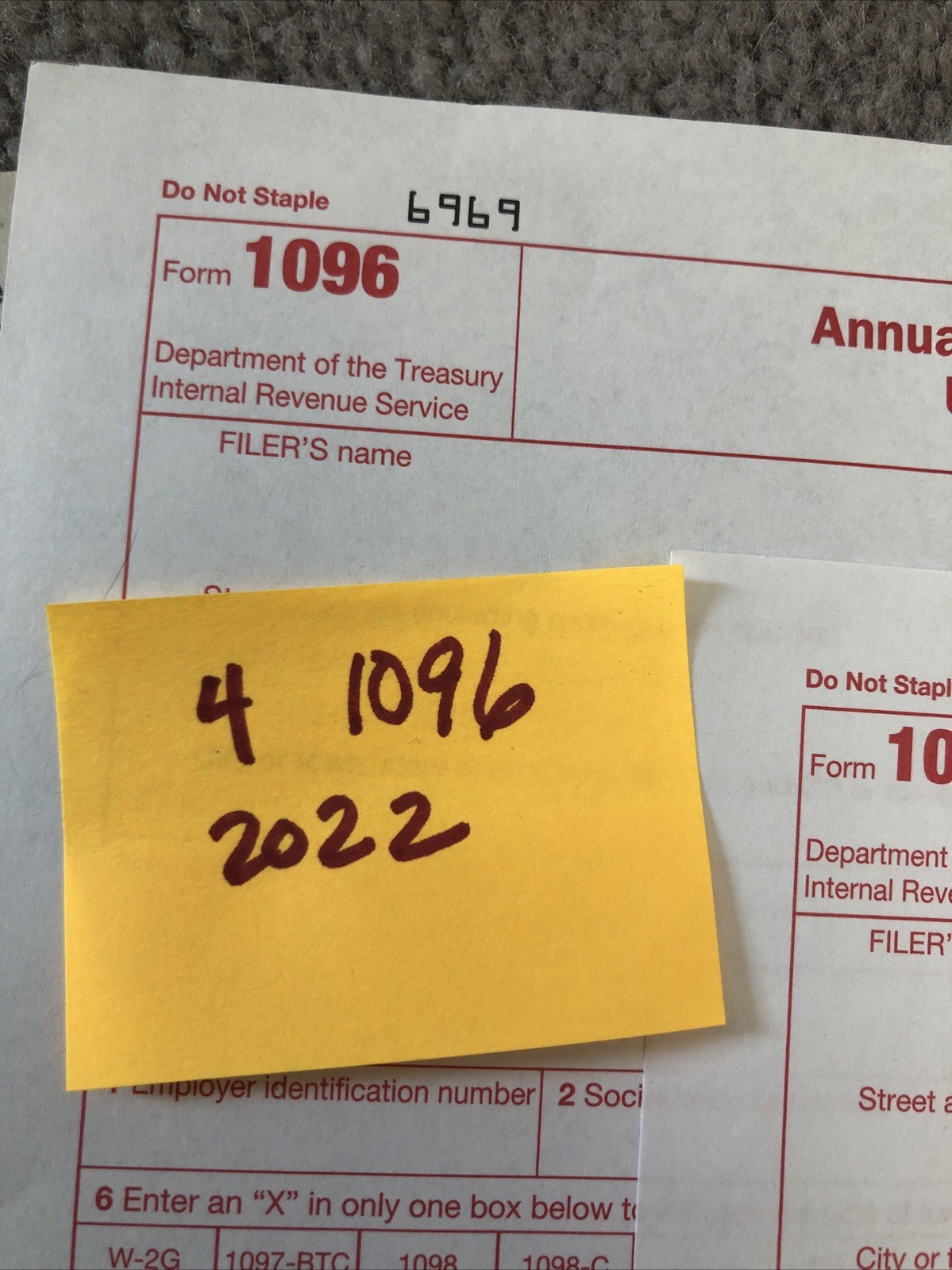 IRS 1096 Tax Form 10-pack: Five 2021 + Four 2022 + One 2023 + 4Instruction Books