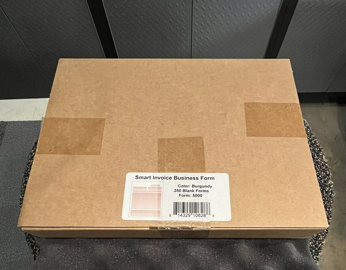 250 SHEETS SMART INVOICE PAPER FORM 5000 – VERSA CHECK BURGANDY PERFORATED. NIB