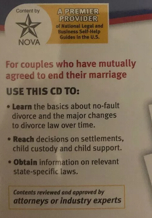 SHIPN24H-Adams ALC601 File For Divorce CD, Manual and Forms on CD RARE-BRAND NEW