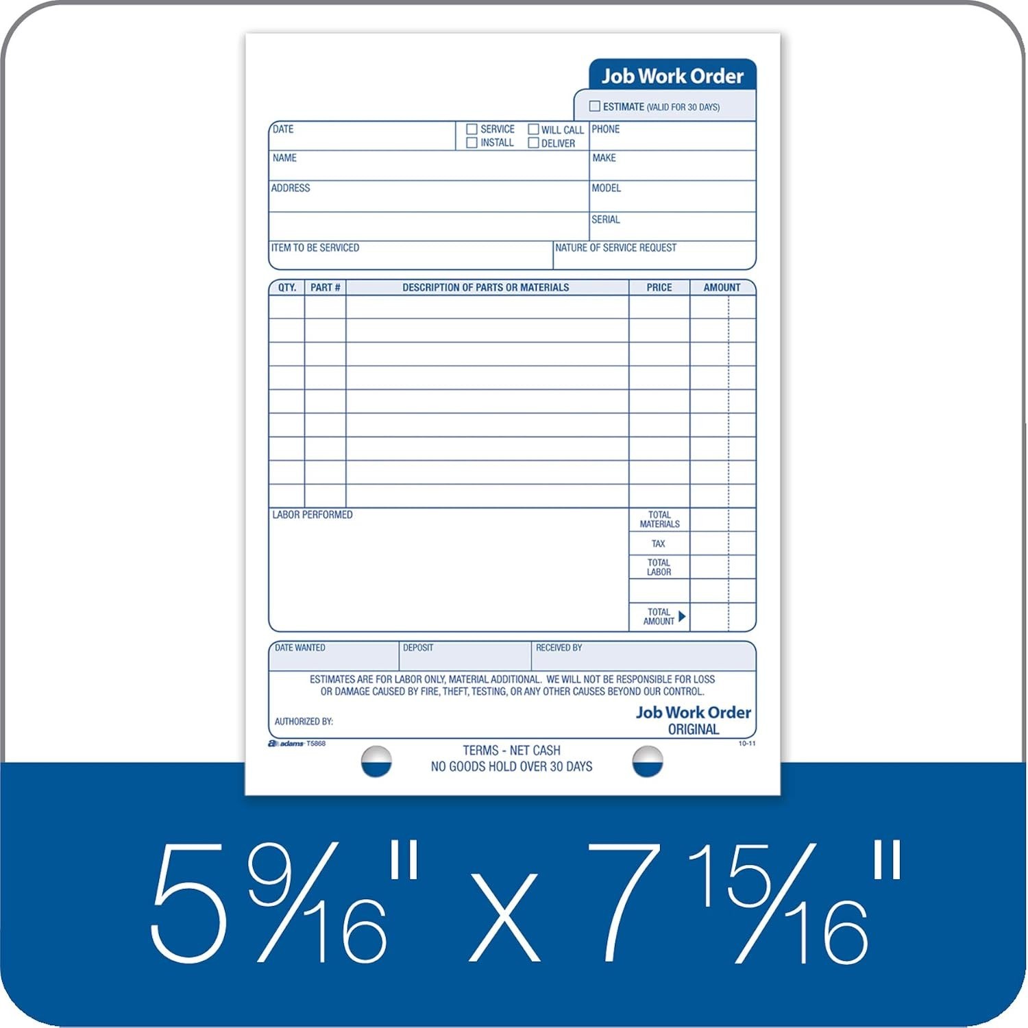 Professional 3-Part Carbonless Order Book – Cozy Size, Customized for Your Needs