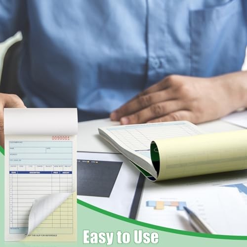 Carbonless Sales Order Books – 55 Pads, 2-Part Receipt Forms, Invoice Copies, 50