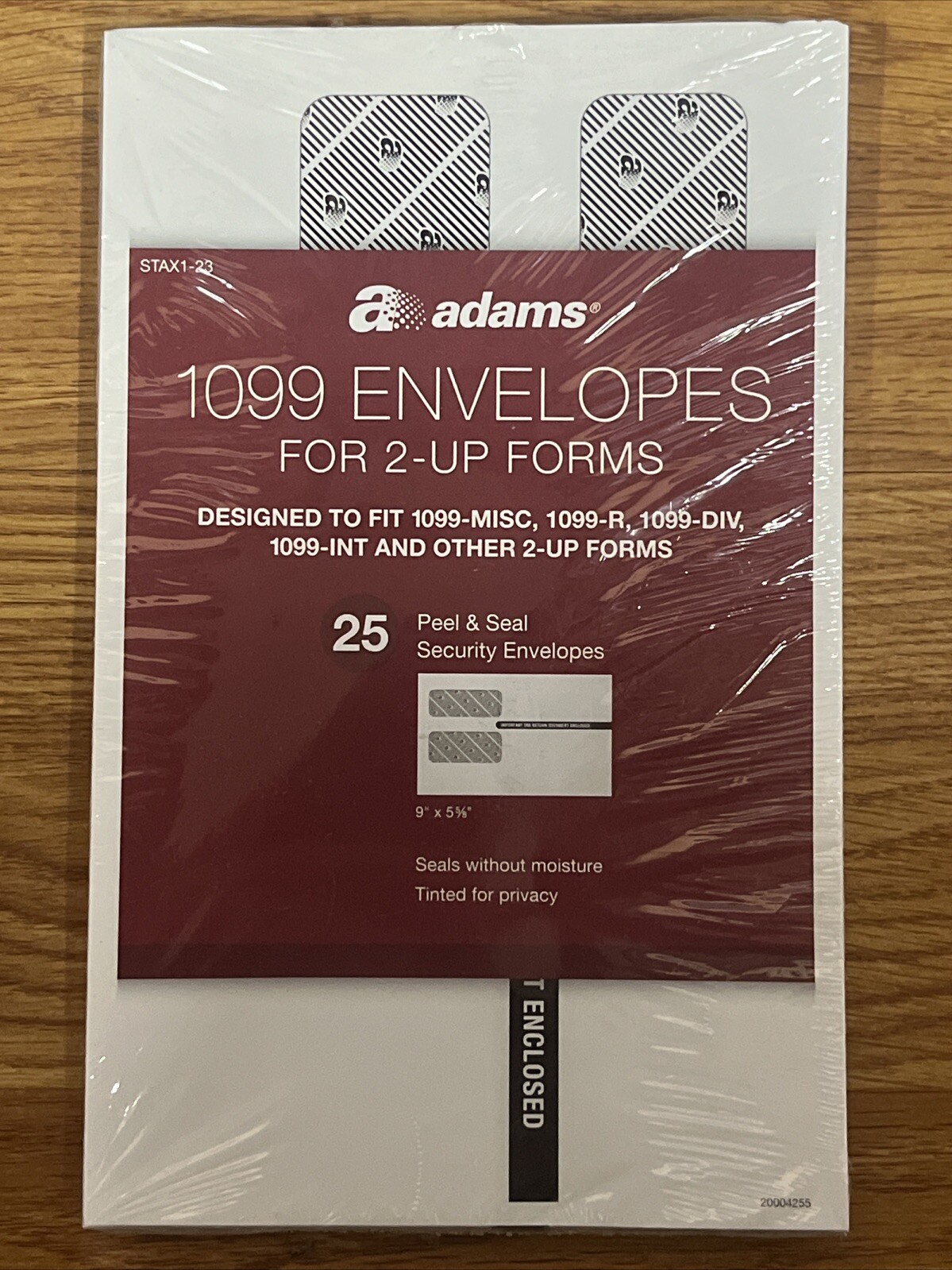 25 Count Pack Adams 1099 MISC 1099 R 1099 DIV 1099 INT Peel & Seal Envelopes