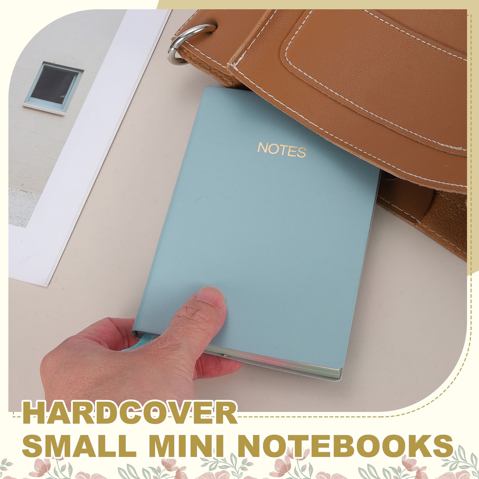 Line Notebook, C6 Pocket Journal Notebook, Light Green