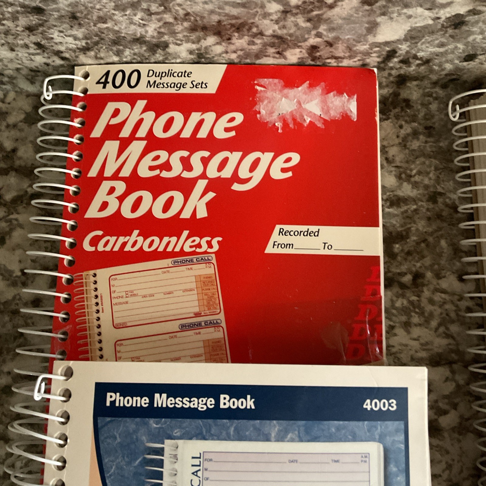 Phone Message Books Carbonless Spiral Lot Of 11 Office Depot, Tops 5 1/2X11