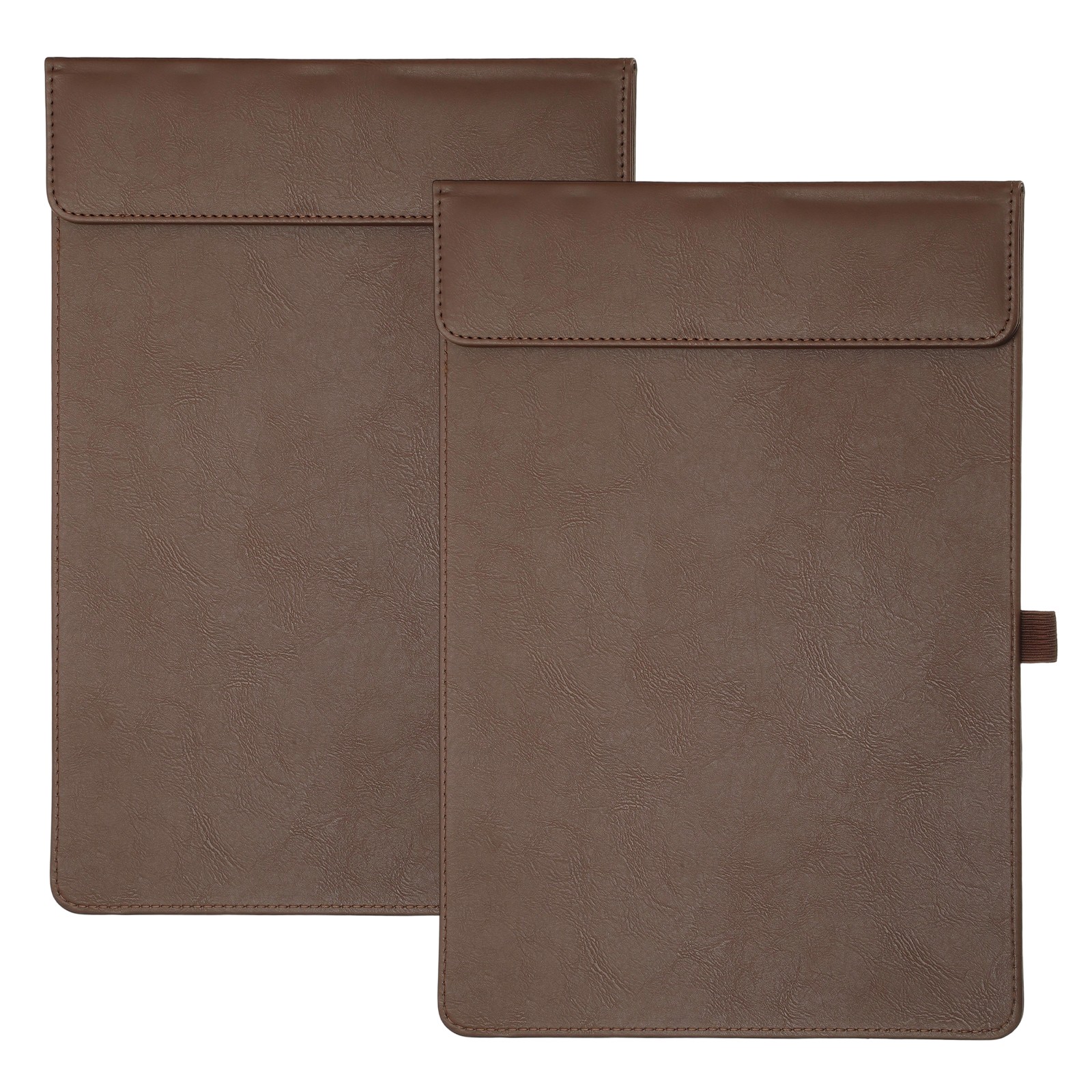 2 Pack Magnetic Leather Clipboard, 14″x9″ Clipboard with Pen Holder (Brown)
