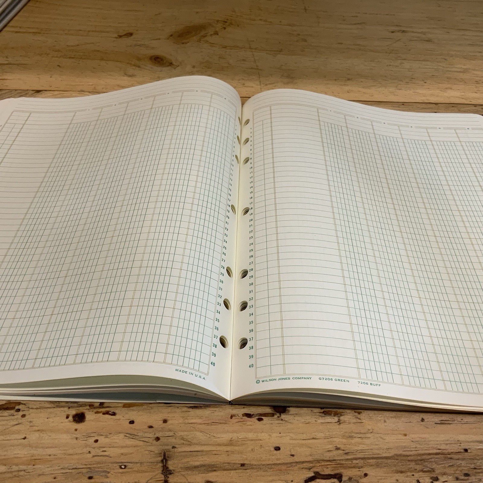 Lot 2 Vintage Columnar Pads Wilson Jones Boorum Pease 6 Column USA Accounting