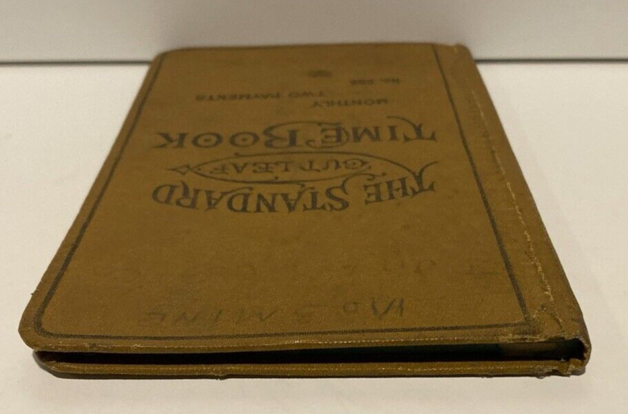 Vtg Boorum & Pease 586 Standard Cut Leaf Time Book Partially Used Jean Ann Coal