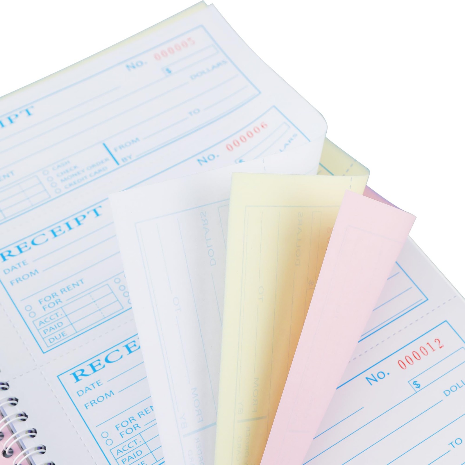 Large Money and Rent 7.9”x11.2”, Color: Single Book-3 Part Carbonless