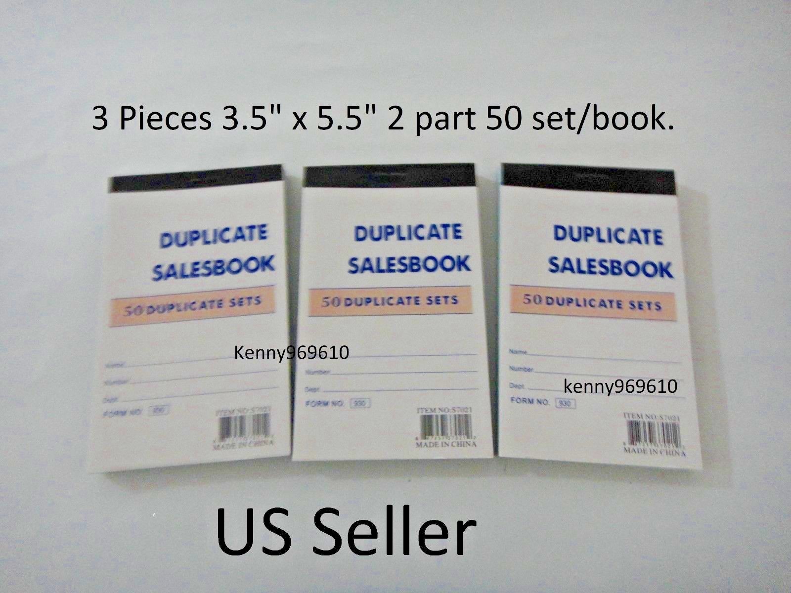 3X-Sales Book Order Receipt Invoice Carbon less 50 sets 3.5″x5.5″ US Seller