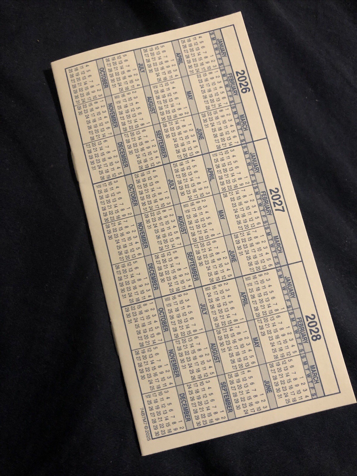 Transaction Register – Standard Size Checkbook Ledger, Banking Supply, 2026-2028