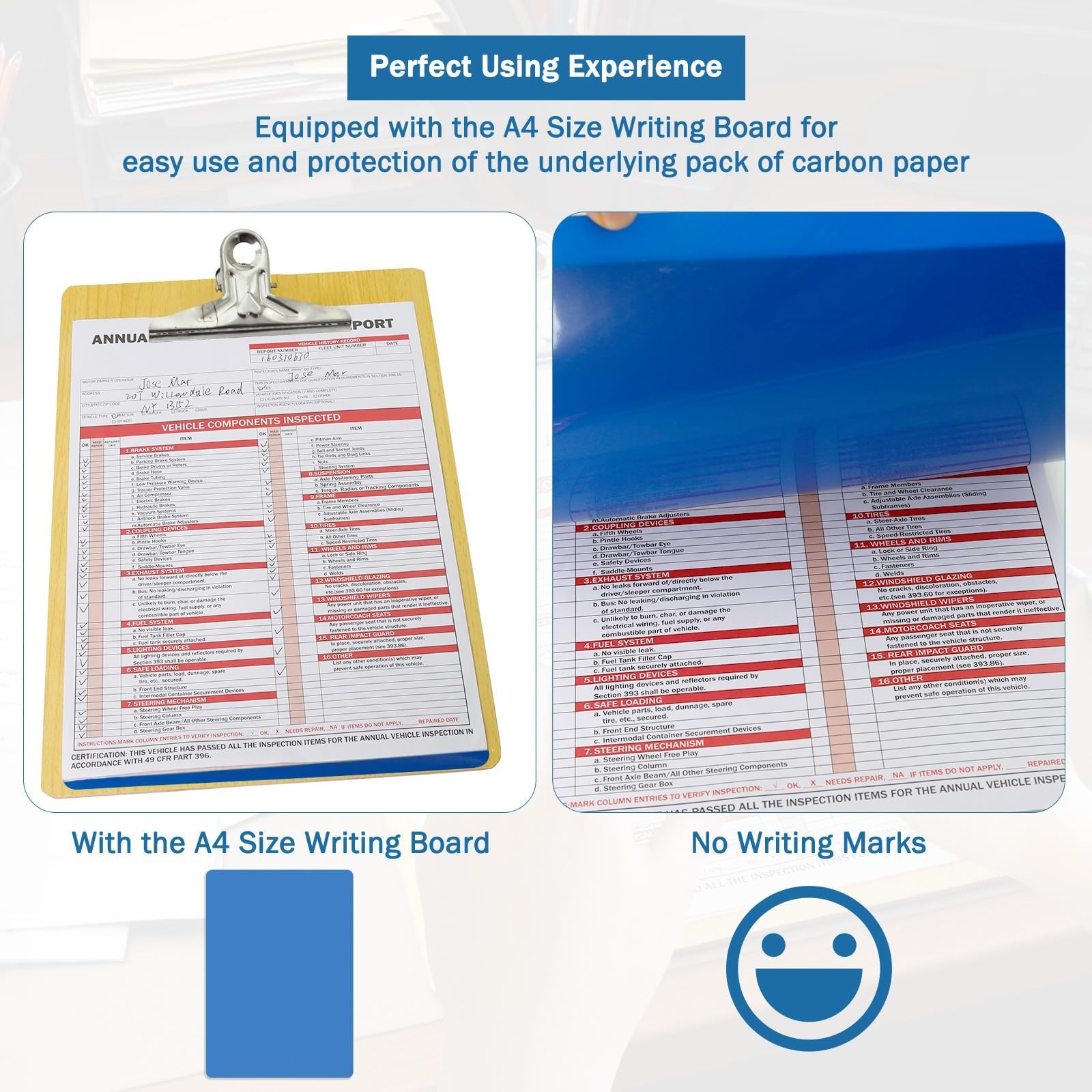 2 in 1 Organization Kit 30 Pack Carbonless Forms with Hardboard and Red Aluminum