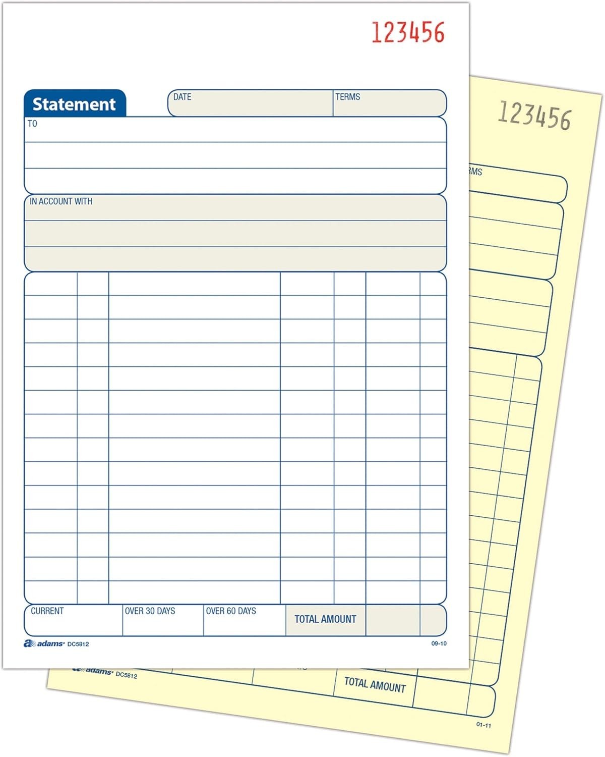 Statement Book, 2-Part Carbonless, White/Canary, 5-9/16 x 8-7/16 Inches,