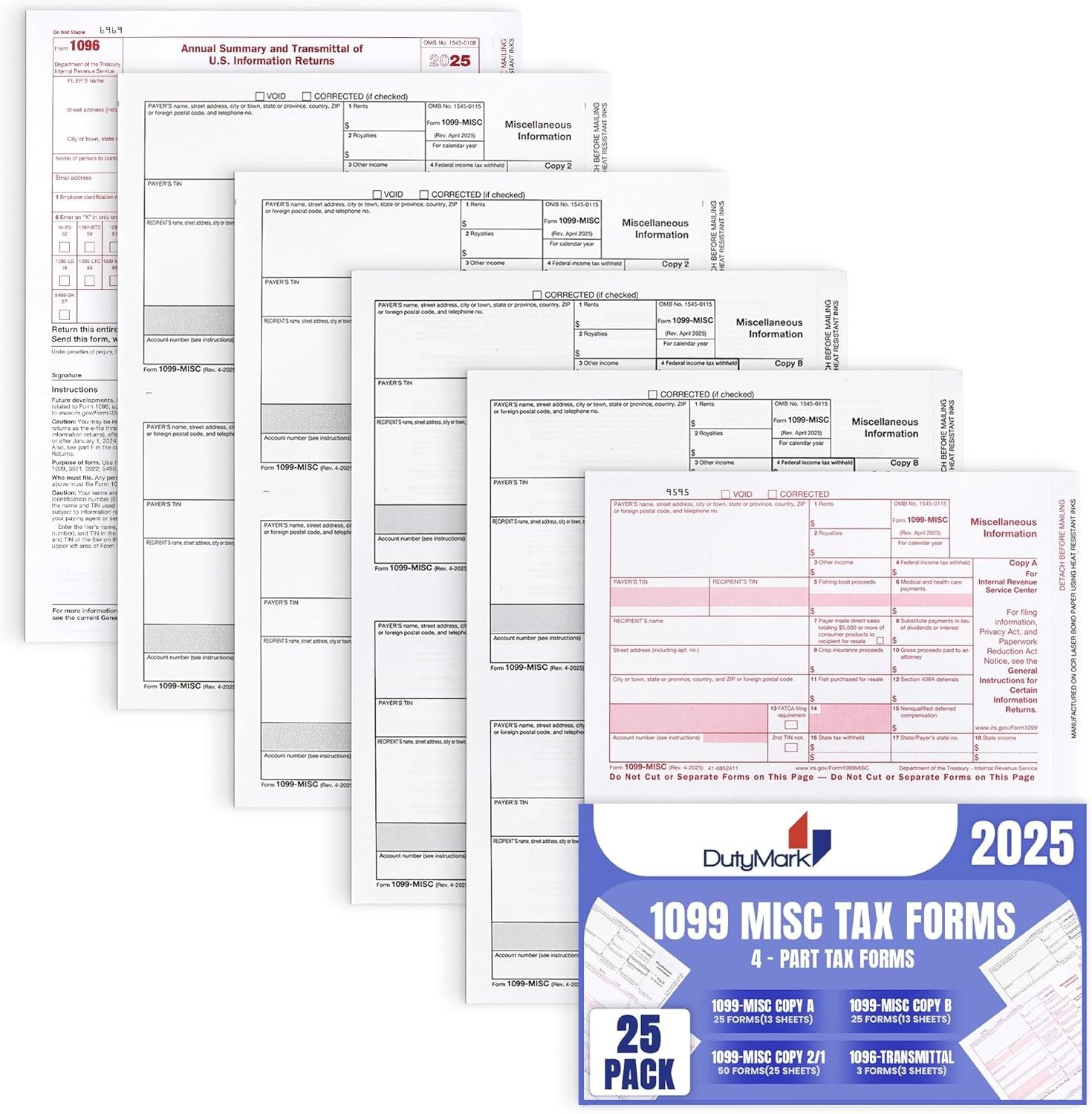 Complete 2025 1099 MISC Forms Kit for 25 – Hassle-Free Tax Preparation