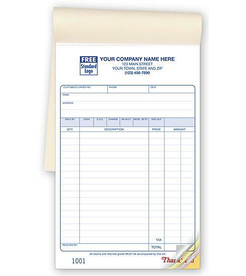 500 Multi-Purpose Sales Forms / 10 Books, 5.5″ x 8.5″ / Nebs/Deluxe 55-2 Part