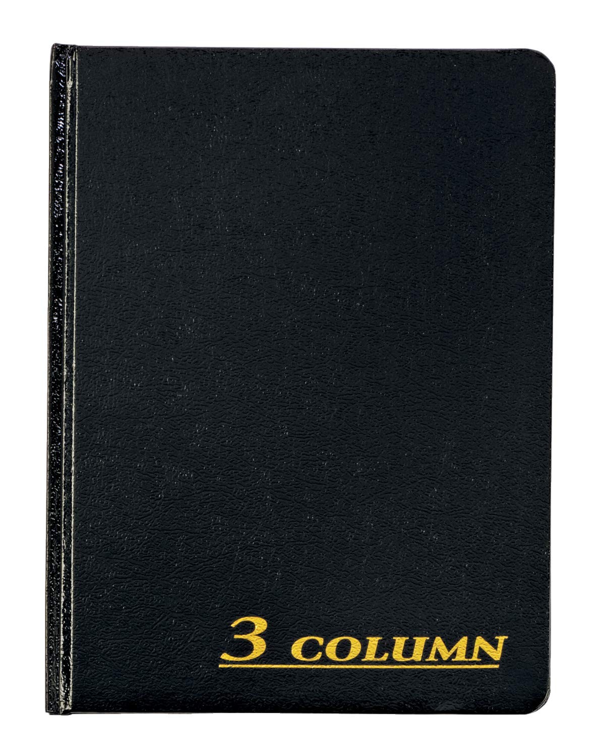 Adams Account Book, 7 x 9.25 Inches, Black, 3-Columns, 80 Pages 1 PACK, Black
