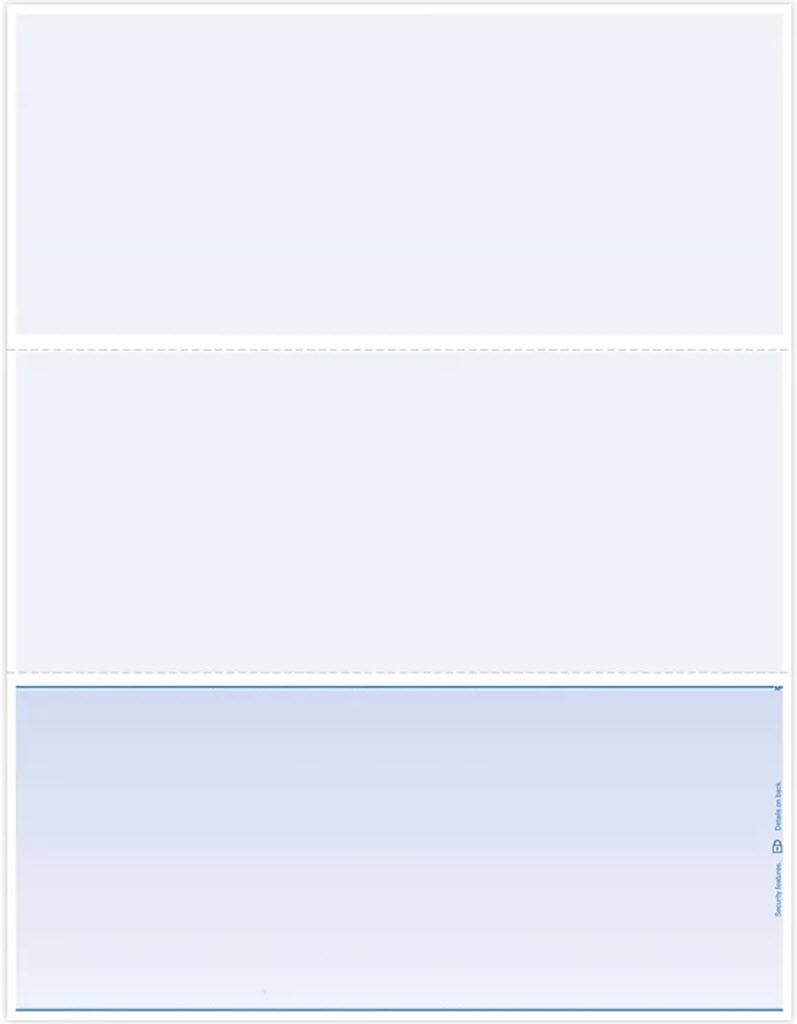 DLB805 Laser Blank Check Stock Bottom Check – 500 Checks