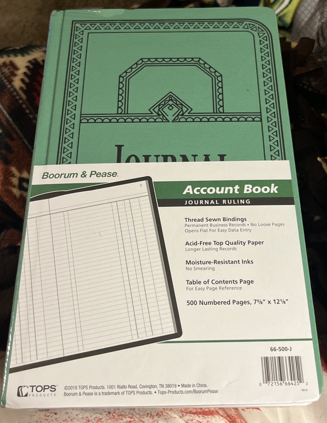 Boorum Record Account Book 66-500- J Sealed NEW