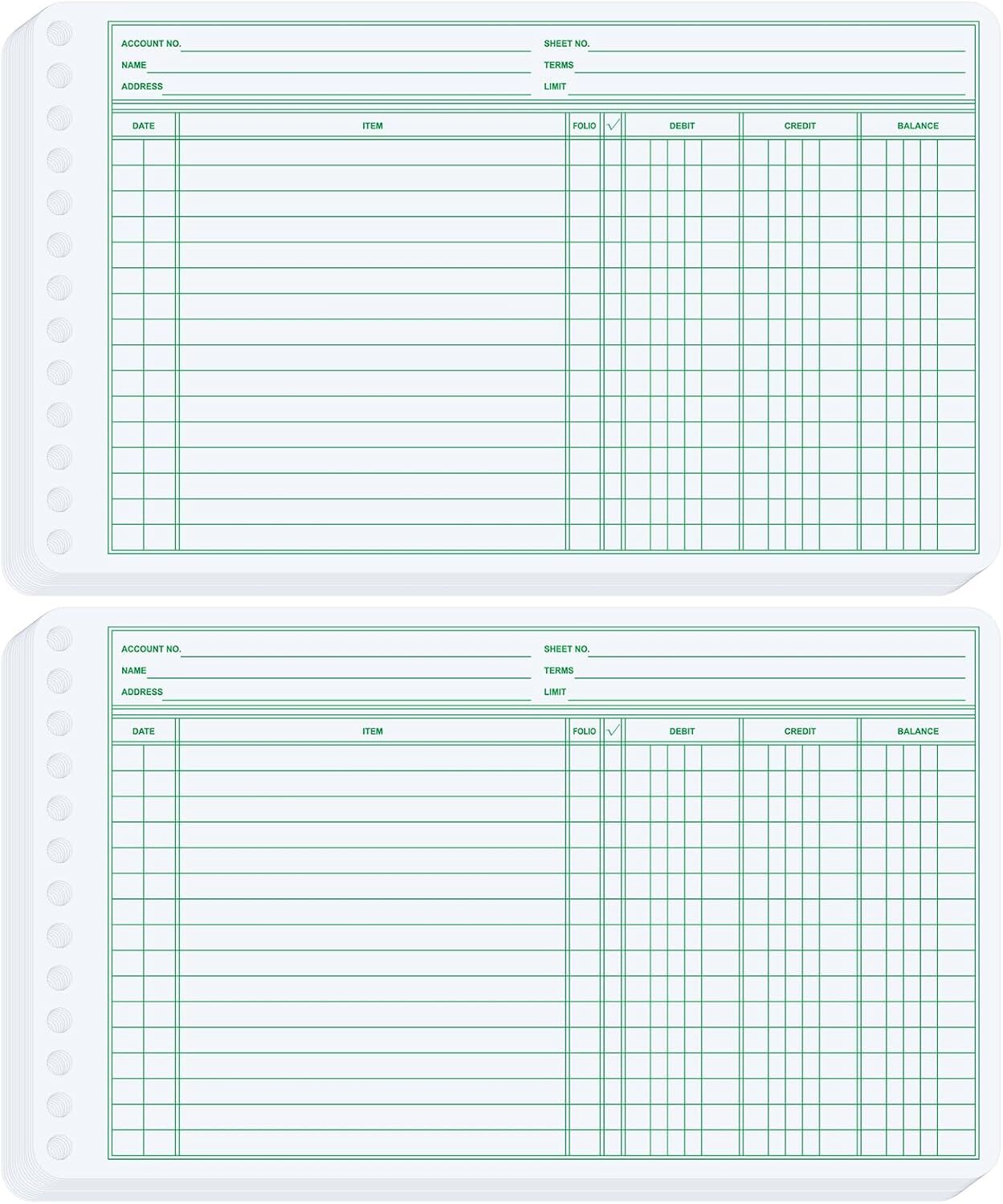 200 Pcs Ledger Sheets 5″ X 8.5″ Extra Sheets Ledger Paper Ledger Books for Bookk