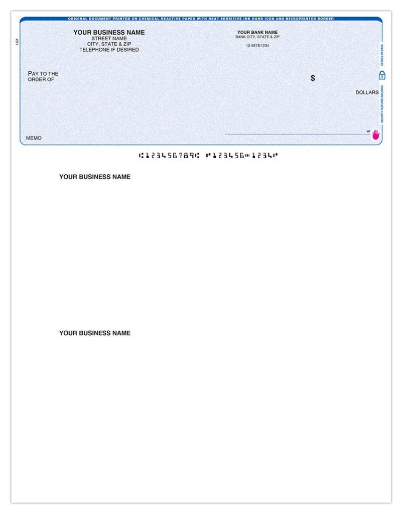 Business Checks / QuickBooks & Microsoft Money / Laser Top Check / Style IND-LQA
