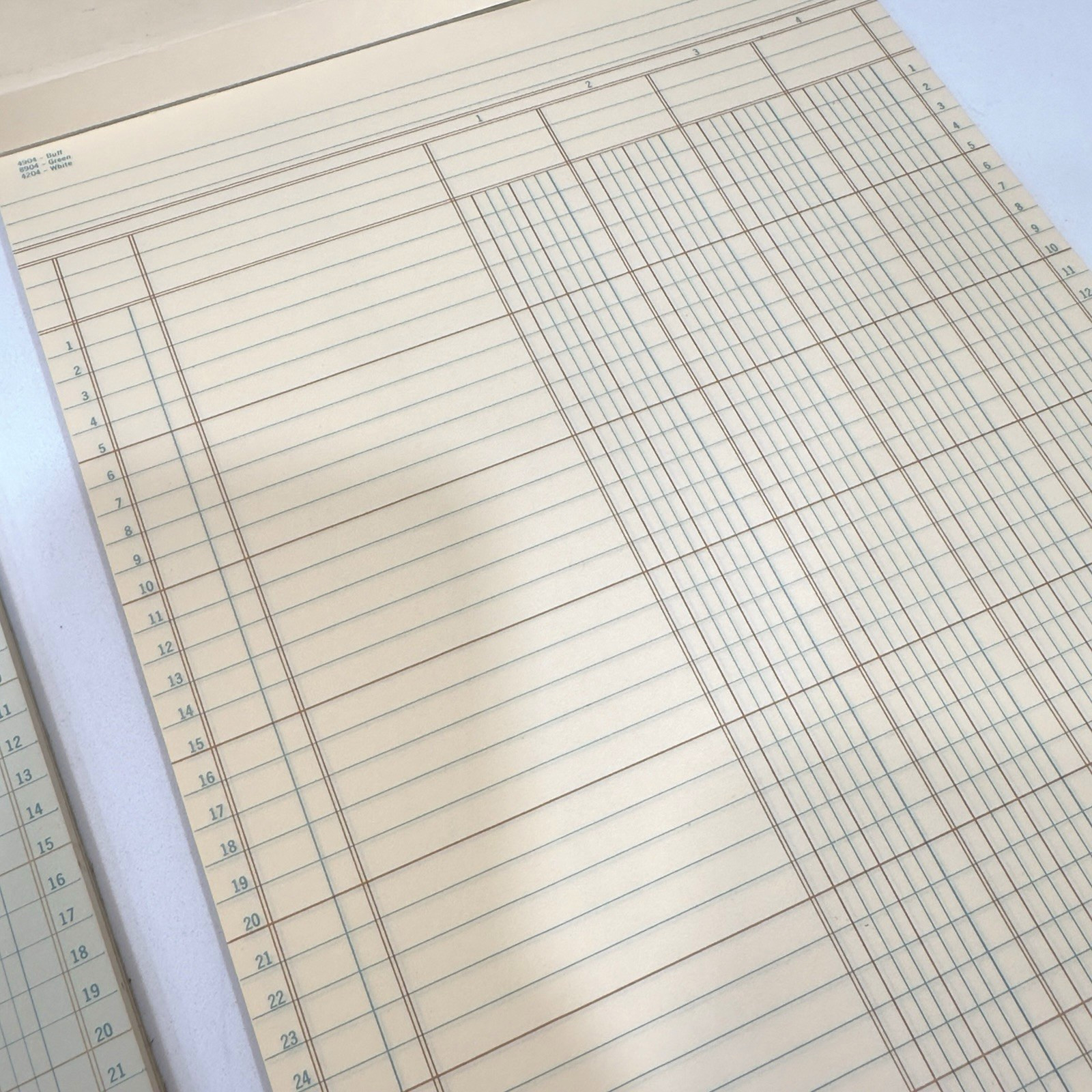 2 Vintage Boorum & Pease Accounting Columnar Pads 4 & 8 Columns_4904 & 8908A