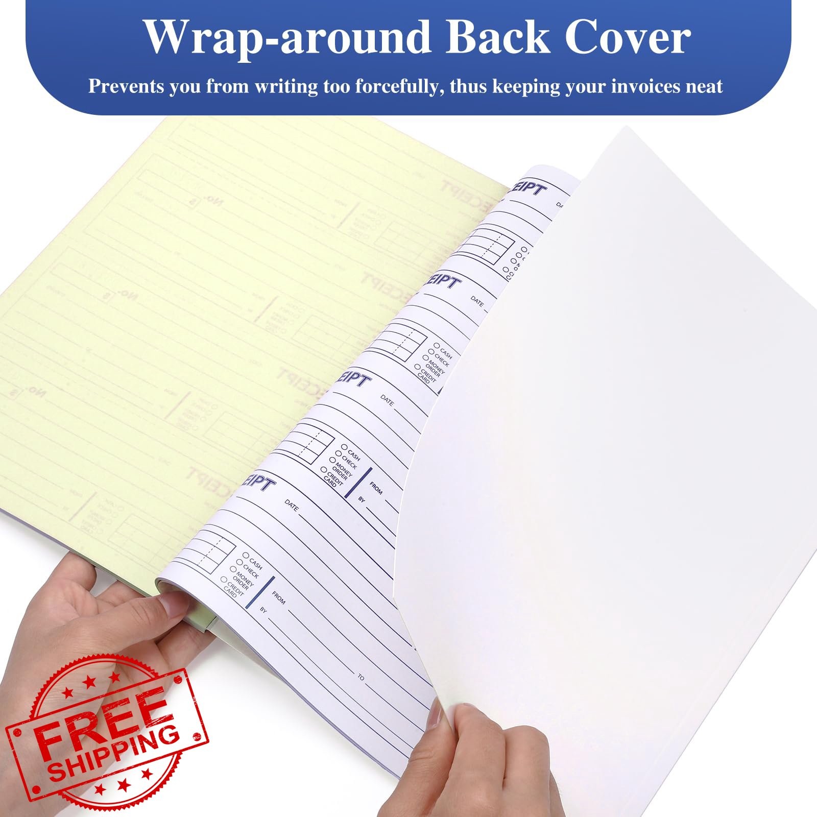 WSICSE Receipt Books 200 Sets White Yellow