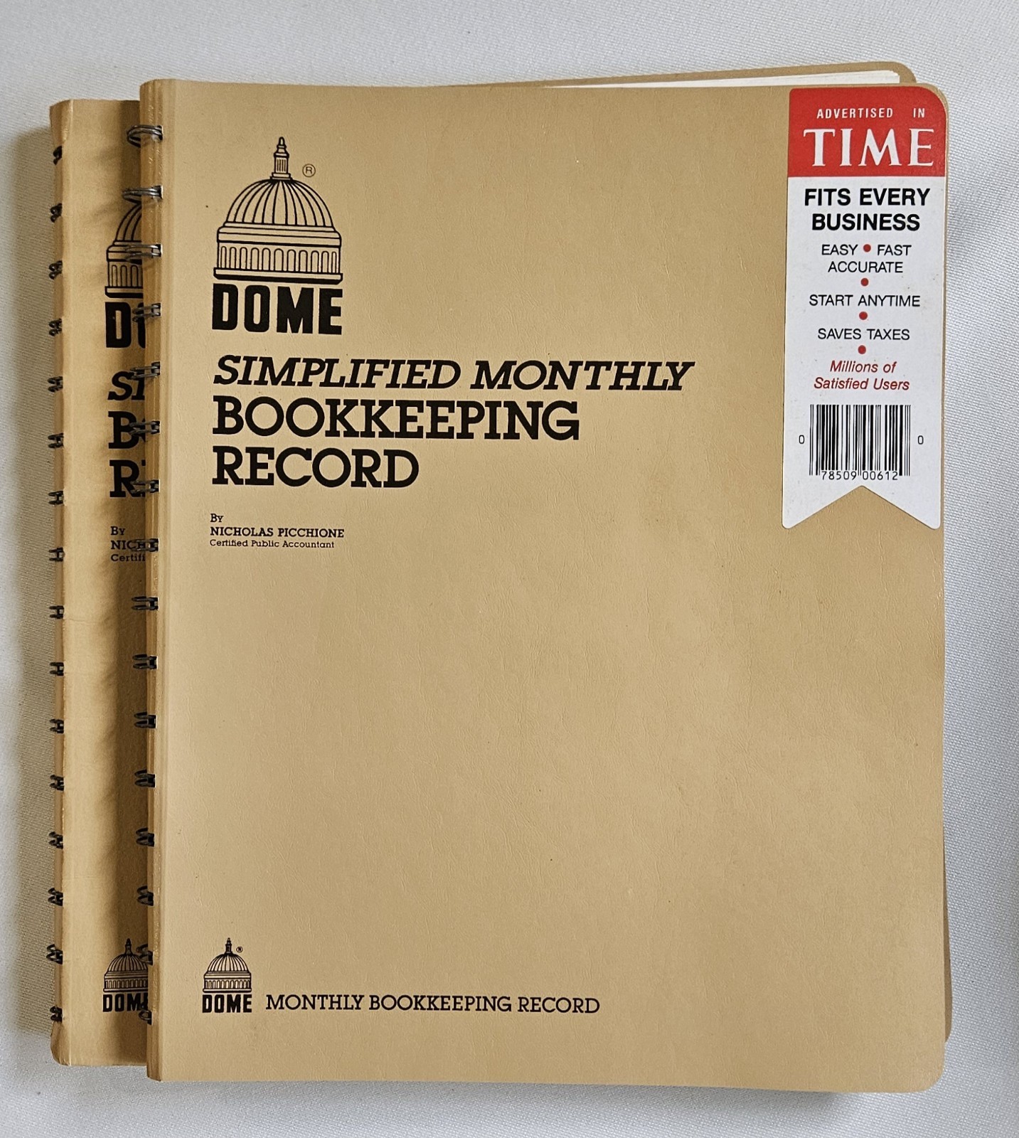 DOME Simplified Monthly Bookkeeping Record # 612 Vintage Business Tax Organizer