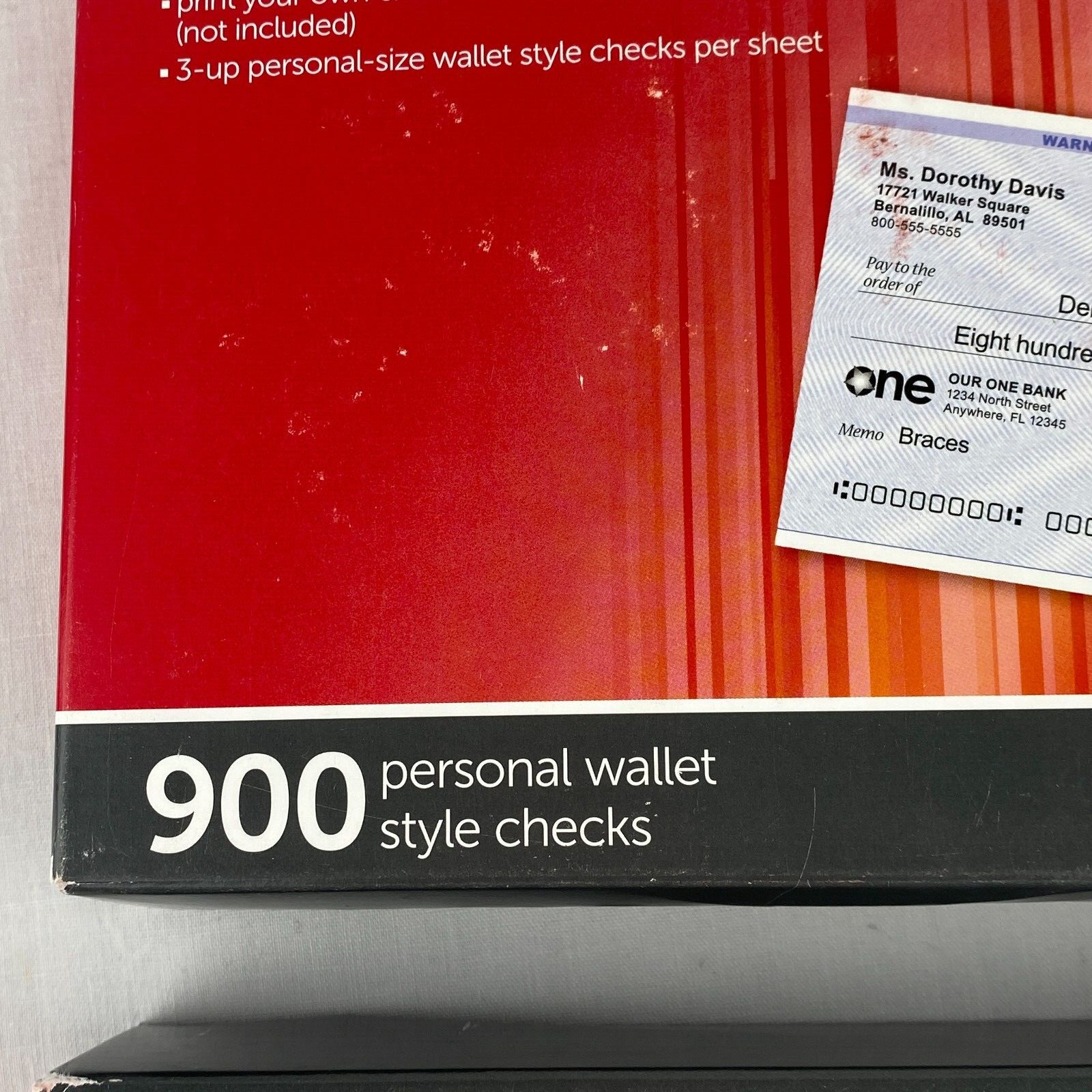 Office Depot Personal Wallet Check Refills 900 Item 637-490 LOT 2 Boxes 2x B19