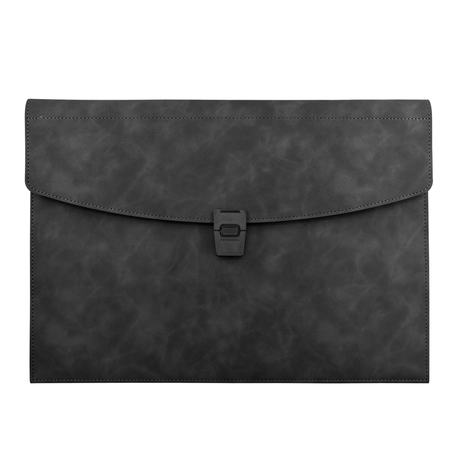 VANRA File Folder Document Holder Faux Leather Portfolio Filing Black