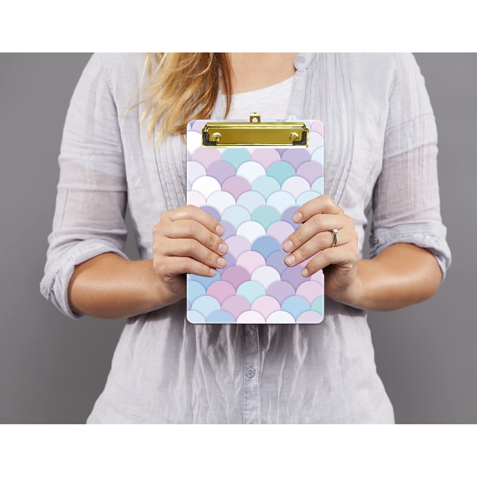 Hongri Small Plastic Clipboard, Design A5 Memo Clip Board, Art Flake