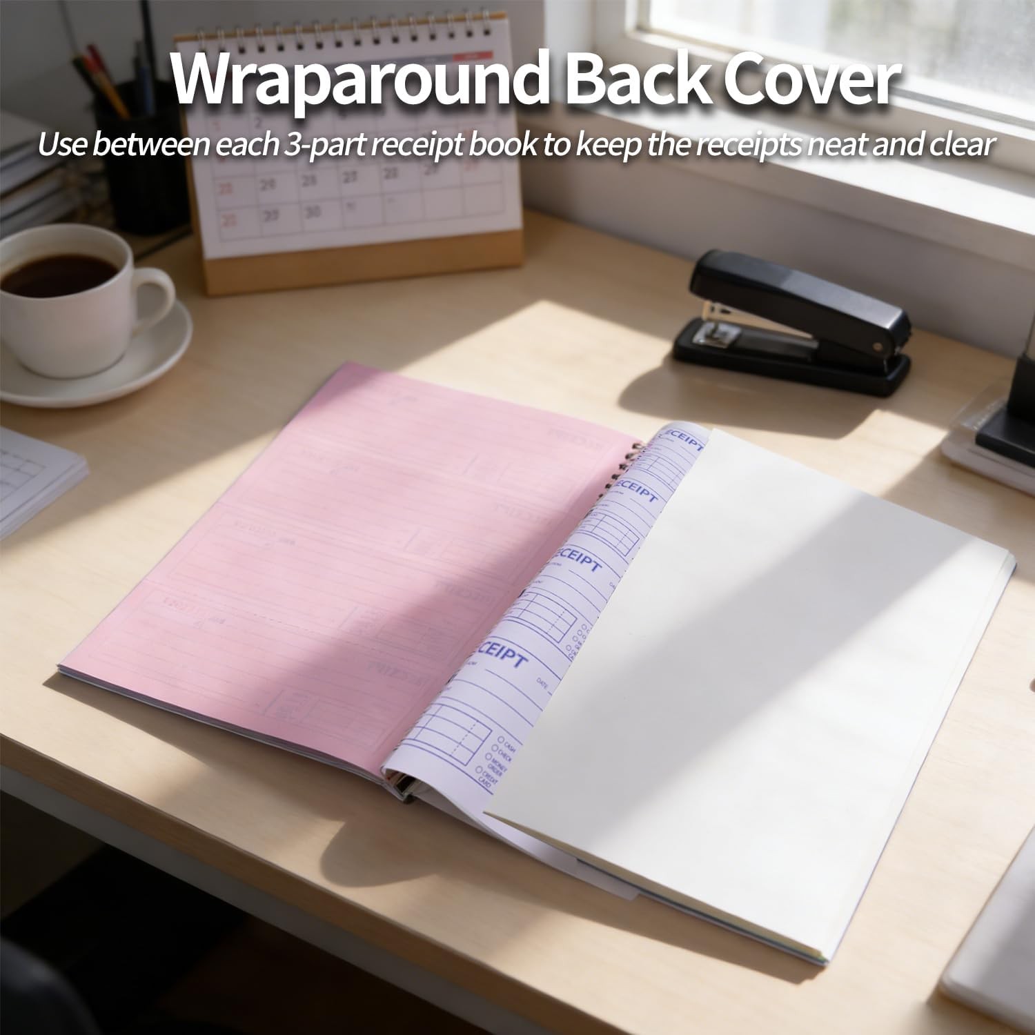 6 Pack Large Money and Rent Receipt Books with Cardboard Insert,7-5/8″ X