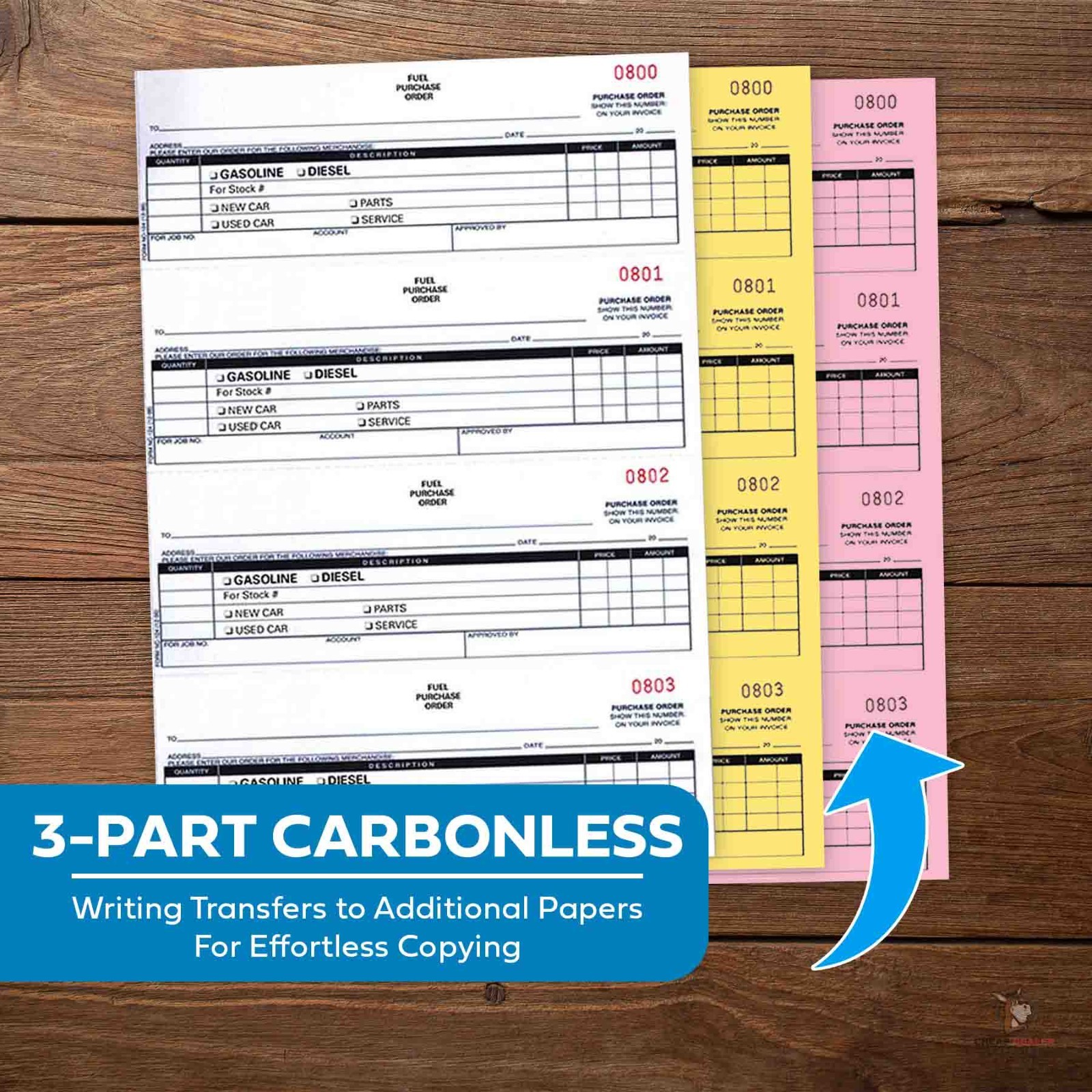 Fuel Purchase Order Book (3-Part Fuel PO Book) (200 POs Per Book)