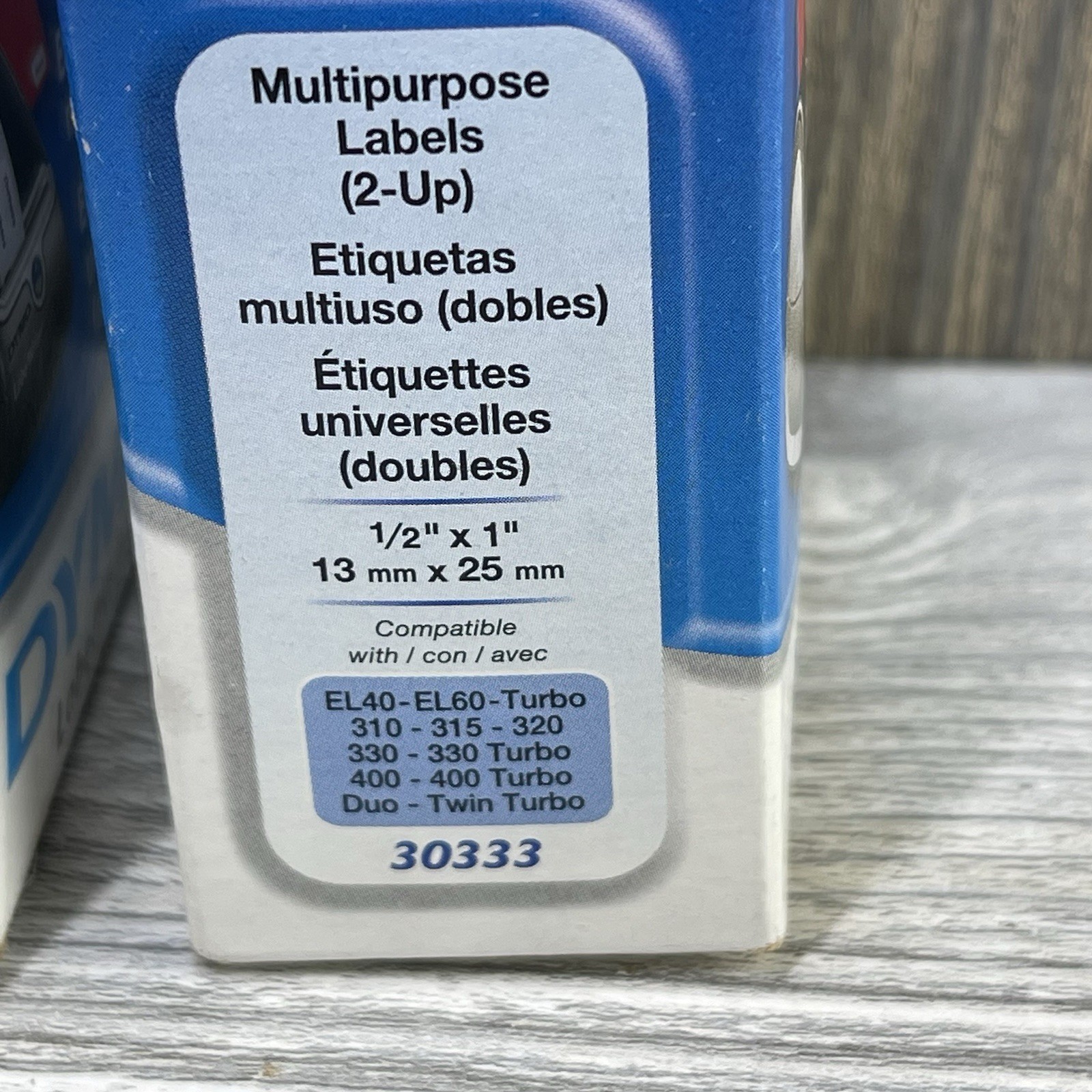 DYMO LabelWriter Multipurpose Labels 1/2 x 1 White 1000 Labels/Roll 30333 Lot 3
