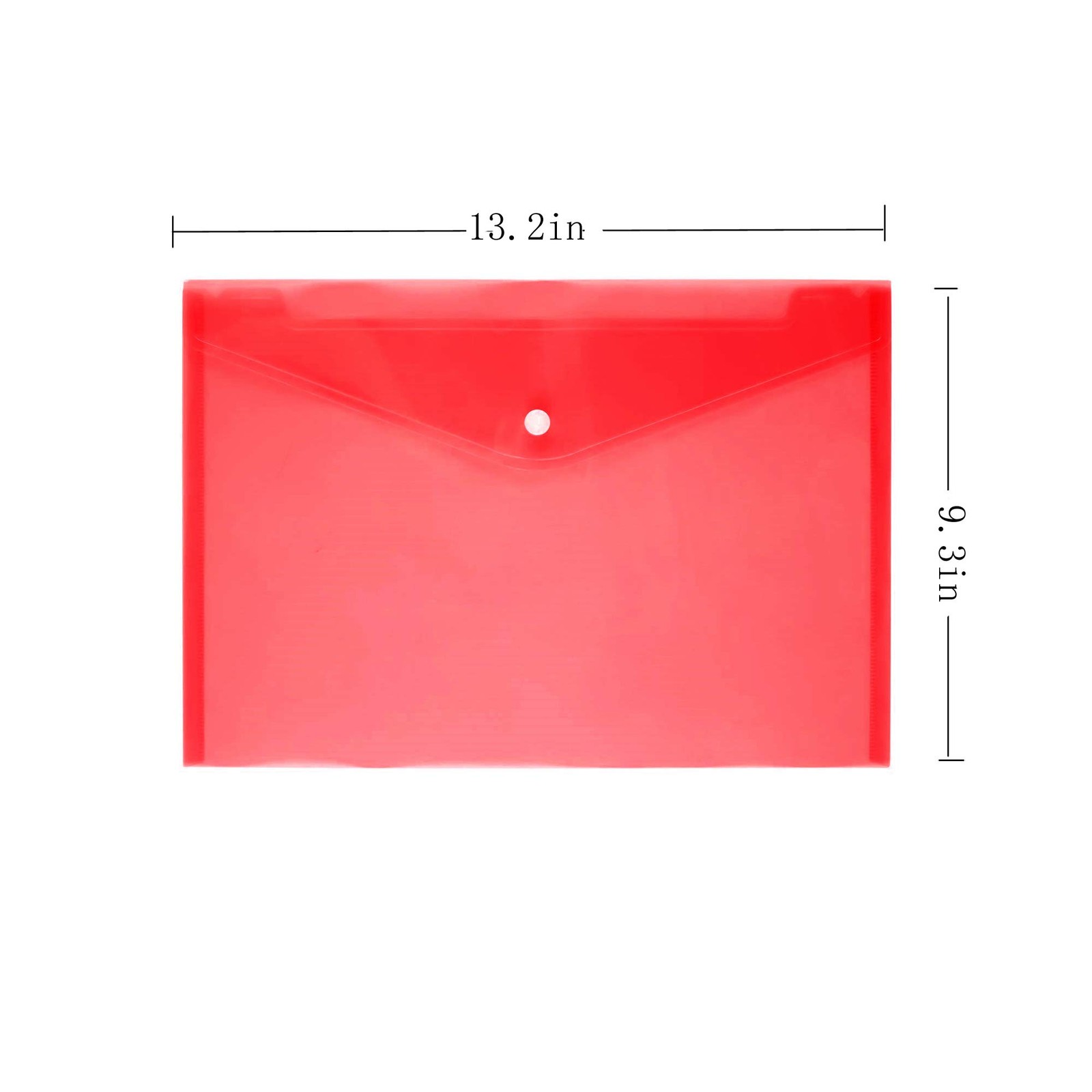 Wiekyze Poly Envelope 12 Pcs Document Envelopes with Snap Button Quality Red