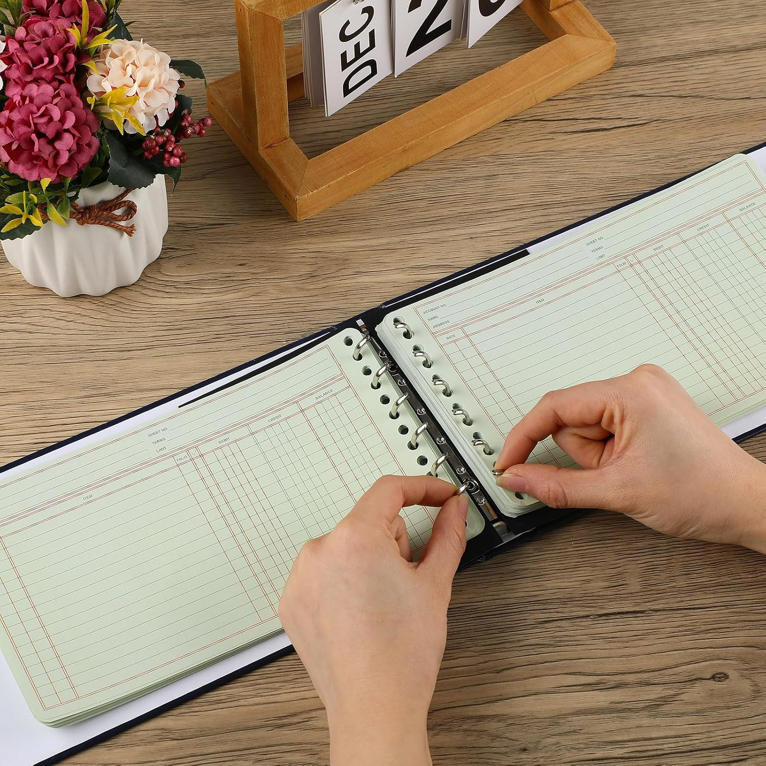 200 Pcs Ledger Sheets 5″ X 8.5″ Extra Sheets Ledger Paper Books