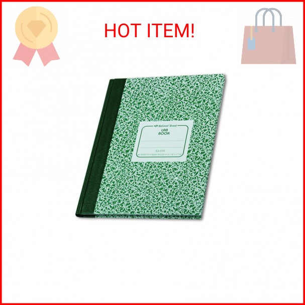 National Lab Notebook, Wide/Legal Rule, Green Marble Cover, (96) 10.13 x 7.88 Sh