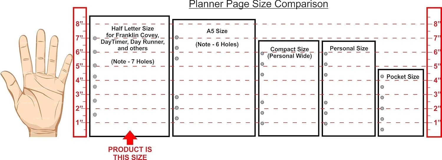 Half-Letter Size Expense Record with 7 Holes – Organize Your Finances Elegantly