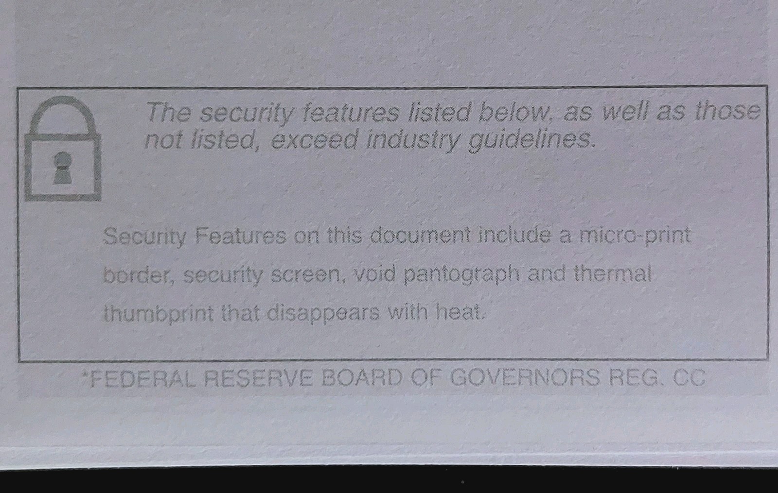 High Security Blank Check Stock Paper (60) Blue Check on Top – 1/3 Perforated