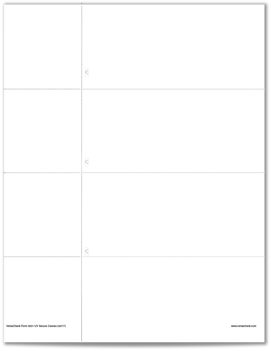 Versacheck Secure Checks – 750 Blank Business or Personal Wallet Checks – White