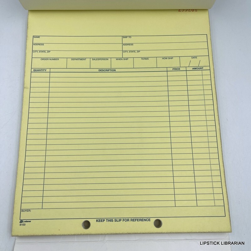 Adams Order Sales Book 2-Part Carbonless 199 Sets DC1182 8 3/8″ x 10 11 in