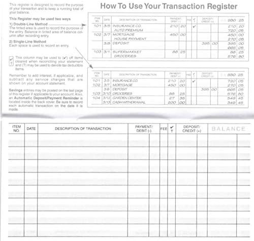12 Check Registers For Personal Checkbook – Checkbook Ledger Transaction Registe