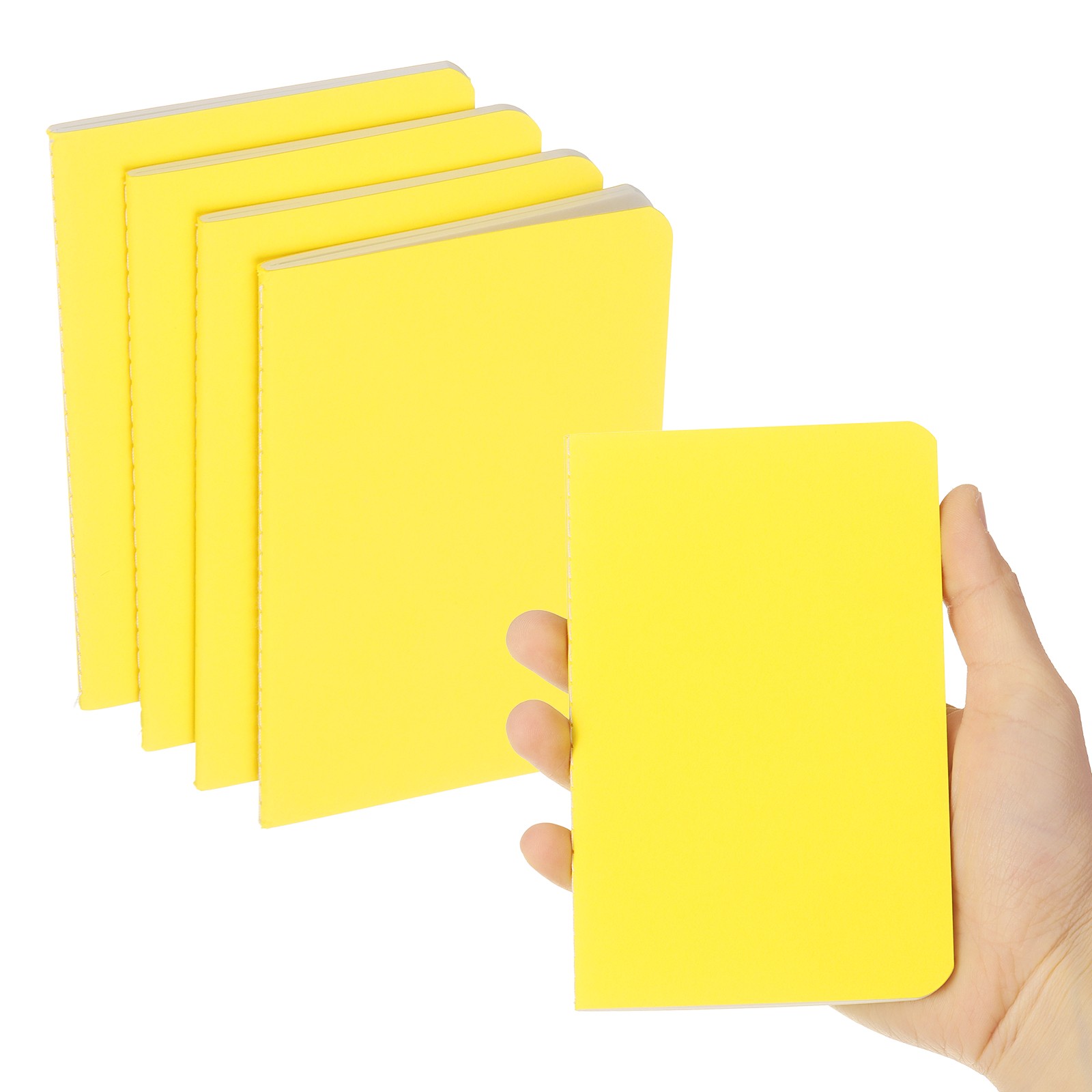 6 Pack A6 Notebook, A6 Journal Mini Notebook Pocket Kraft,Yellow